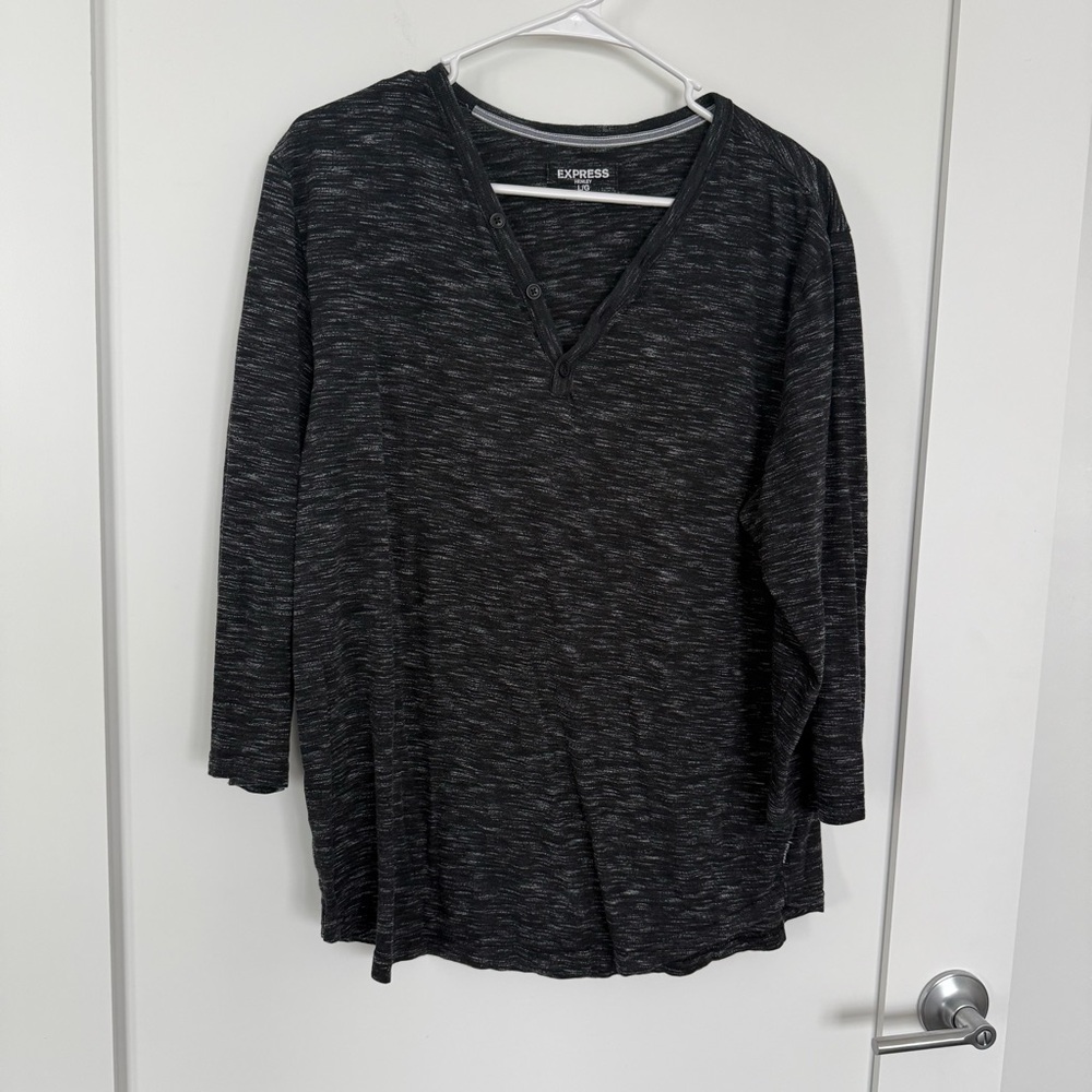 Express | Men’s Henley Black Top